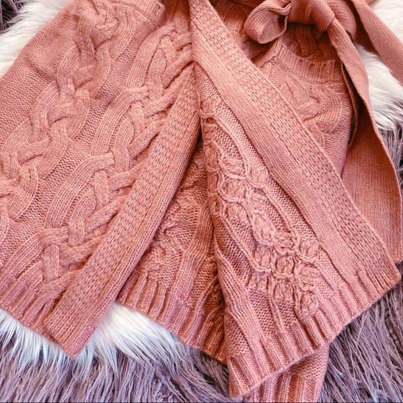 Rachel Parcell Cozy Cable Belted Long Cardigan - Picture 8 of 9